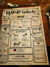 Mamie Chérie à Paris menu