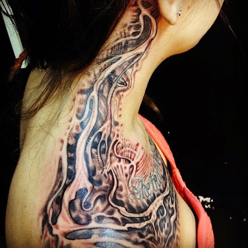 Explore dog name tattoo ideas, creative tattoo ideas in Huntsville, available at Blacktide Tattoo Co.