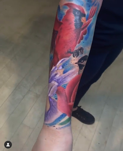 Explore leg tattoo ideas for women, creative tattoo ideas in Fort Wayne, available at Grade A Tattoos and Body Piercing