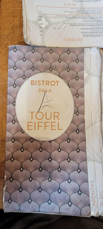 Bistrot de la Tour Eiffel à Paris menu