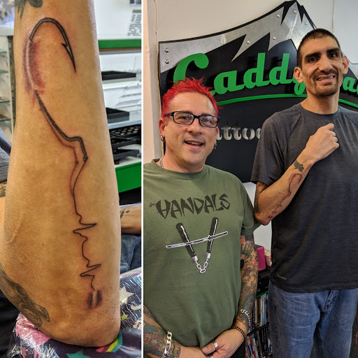 Explore wrist tattoo ideas for guys, creative tattoo ideas in Redding, available at Caddy Daddys