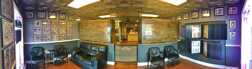 Explore black and red tattoo ideas, creative tattoo ideas in Osage Beach, available at Rabbits Foot Tattoo Parlor