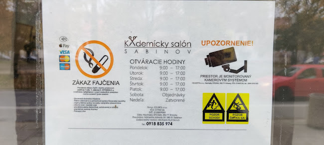 Komentáre a hodnotenia Kadernícky salón Sabinov