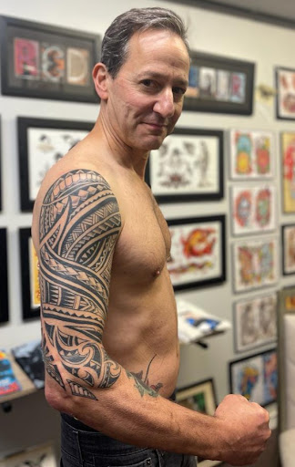 Explore black and grey tattoos sleeves ideas, creative tattoo ideas in Butler, available at Red Parlour Tattoo & Piercing NJ