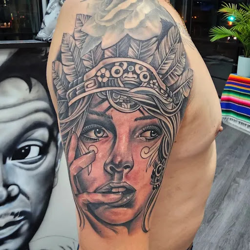 Explore mama bear tattoo ideas, creative tattoo ideas in Saint Paul, available at Olmeca Tattoo