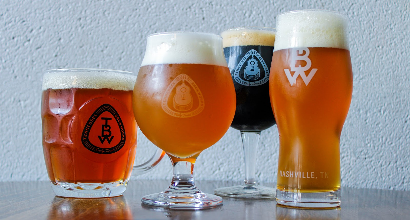 Beer poured into a glass