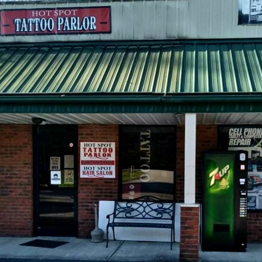 HOT SPOT TATTOO PARLOR IS PERMANENTLY CLOSED, I'm at,ITZ BOLO'S TATTOO SHOP, 302 MAIN ST. CUMBERLAND, KENTUCKY 41858
