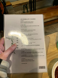 Restaurant végétarien La cantine de Sam à Paris - menu / carte