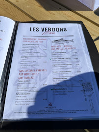 Restaurant français Les Verdons à Courchevel (le menu)