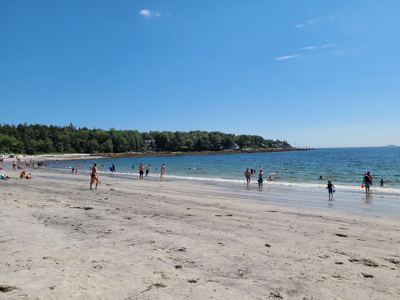 Fotografija Pemaquid beach z svetel fin pesek površino