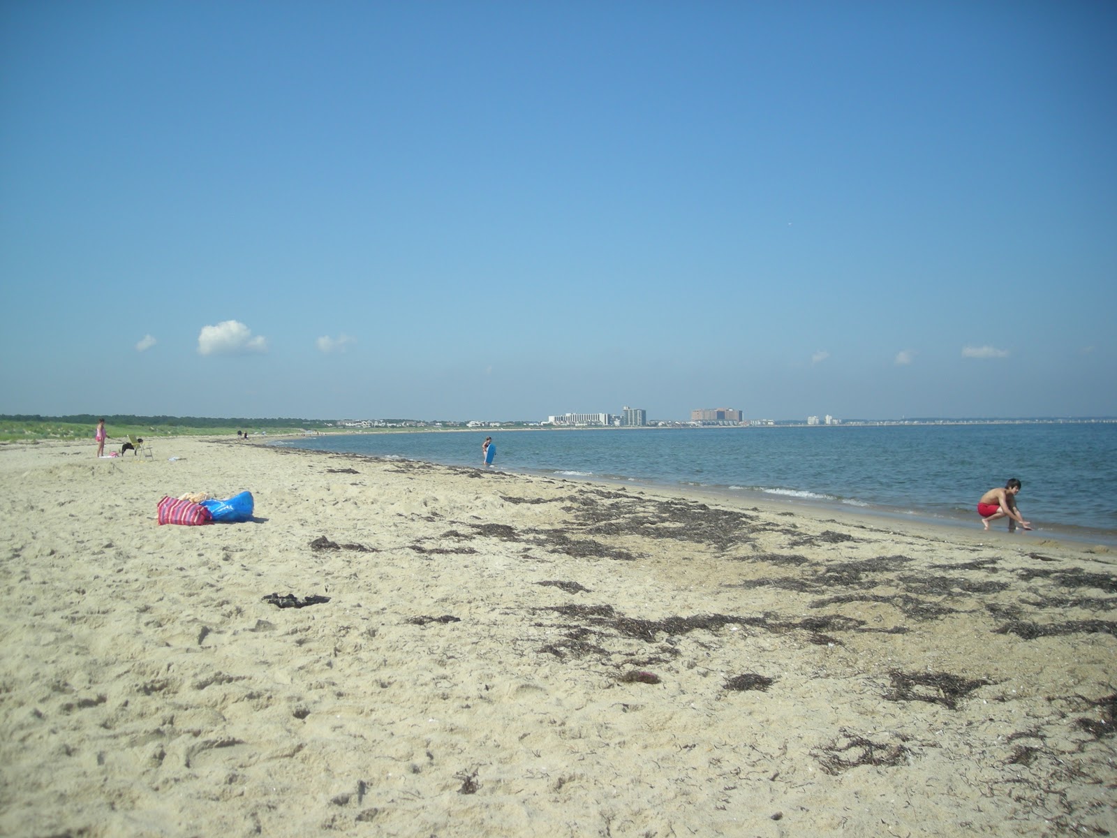 Foto av First Landing beach med lång rak strand