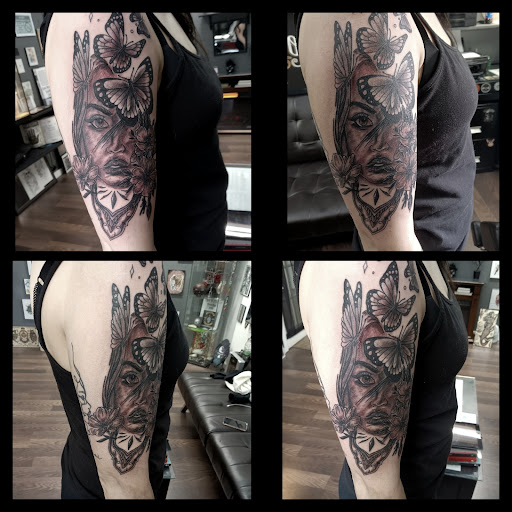 Explore tattoo ideas for mens sleeves, creative tattoo ideas in Hanover, available at Josiah Morgan Tattooer