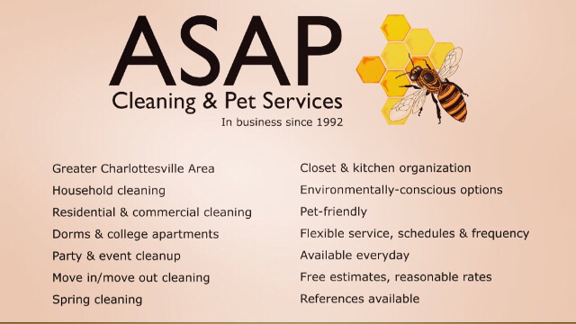 ASAP Home Cleaning And Pet Services