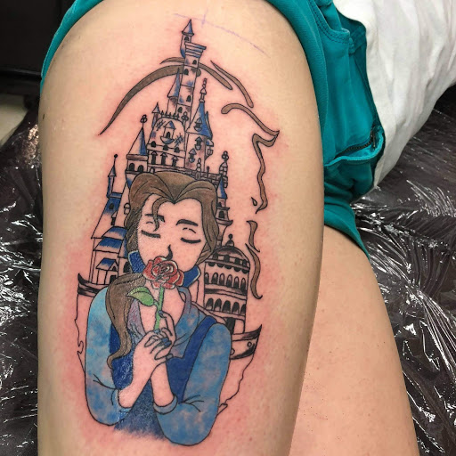 Explore atom tattoo ideas, creative tattoo ideas in Paris, available at Twizted Dezignz