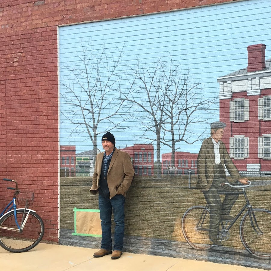 The Man on a Bike Mural