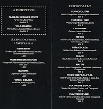 Menu / carte de Paris-Rom-Erkner Billard, Darts & Sky Sportsbar à Erkner