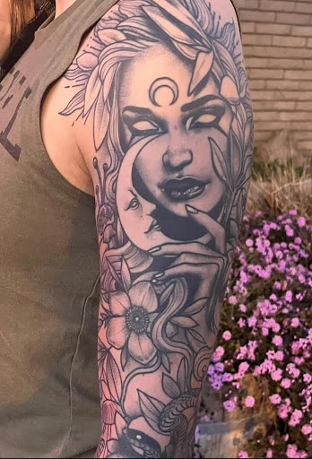 Explore maze tattoo ideas, creative tattoo ideas in Fresno, available at American High Voltage Tattoo