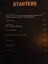 Restaurant Birrificio Gregorio à Parma (la carte)