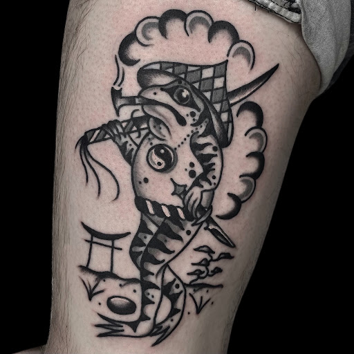 Explore forearm cross tattoo ideas, creative tattoo ideas in Johnson City, available at Gold Cross Tattoo Co.