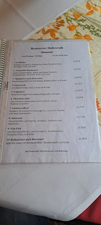 Menu / carte de Dubrovnik - Braunschweig à Braunschweig