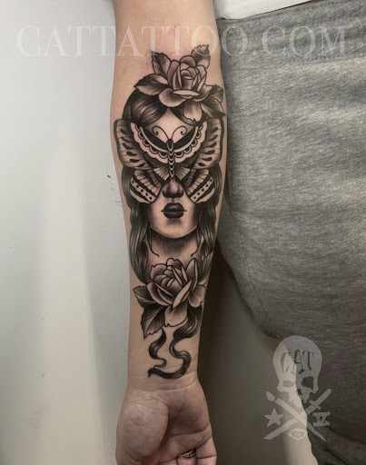 Explore muslim tattoo ideas, creative tattoo ideas in Addison, available at Cat Tattoo