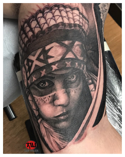 Explore anime neck tattoo ideas, creative tattoo ideas in Atlanta, available at Golden Anchor Tattoo