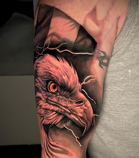 Explore floral arm sleeve tattoo ideas, creative tattoo ideas in Wichita Falls, available at Firme Copias Tattoo shop