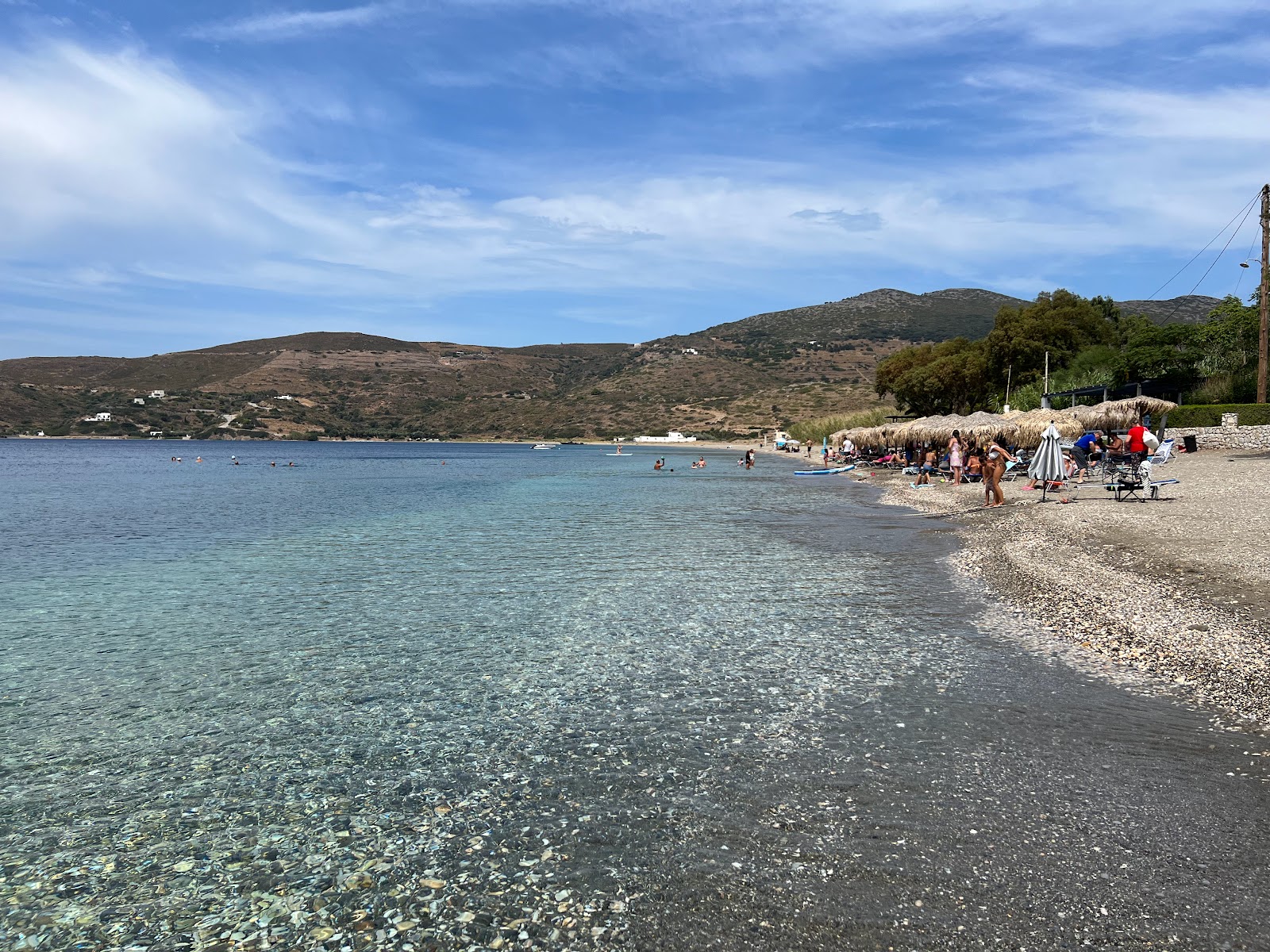 Foto von Paralia Kalamitsa mit grauer sand & kiesel Oberfläche