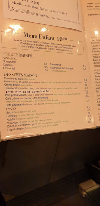 Bistro Café quai 33 à Paris (le menu)
