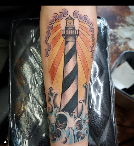 Explore violet tattoo ideas, creative tattoo ideas in San Diego, available at Above All Tattoo - Pacific Beach