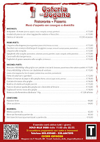 Menu / carte de Osteria Della Dogana à Bergamo