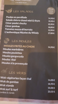 LE WINDY à Roquebrune-sur-Argens menu