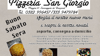 Pizzeria San Giorgio à Sannazzaro de' Burgondi menu