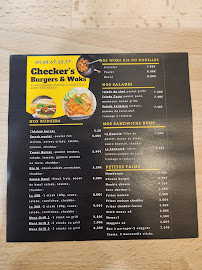 Menu du Checker’s burger & wok à Perpignan