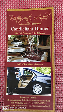 Menu du Restaurant Zum Anker à Rüdesheim am Rhein