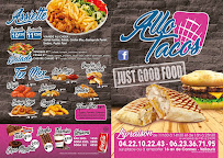 Menu / carte de Allo Tacos à Vallauris