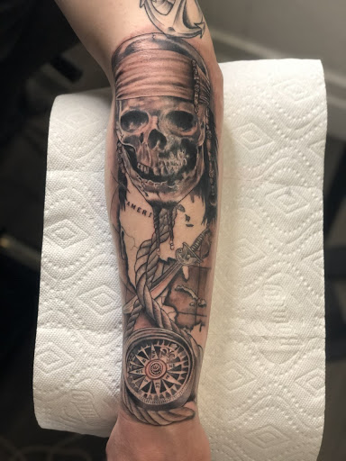 Explore ideas for thigh tattoos, creative tattoo ideas in Alexandria, available at Fury 13 Tattoo