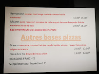 Menu du Pizza Des Lys à Lalevade-d'Ardèche