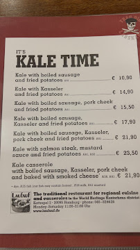 Menu / carte de Laufauf à Hamburg