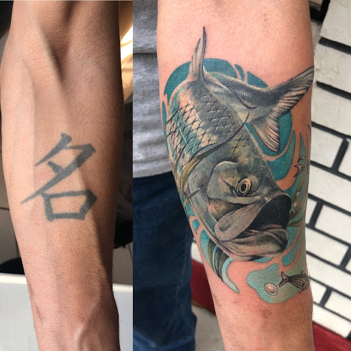 Explore stitched tattoo ideas, creative tattoo ideas in Crystal River, available at Radiant Custom Tattoo & Body Piercing