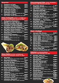 Menu / carte de King Döner à Bischofsheim in der Rhön