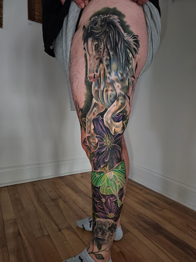 Explore mens country tattoo ideas, creative tattoo ideas in Kansas City, available at Golden Stag Tattoo and Gallery