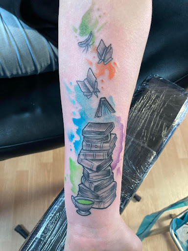 Explore floral tattoo cover up ideas, creative tattoo ideas in Bellevue, available at Blak Sheep Tattoo Company