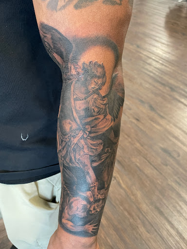 Explore tattoo arm sleeve ideas for men, creative tattoo ideas in Las Vegas, available at Blue Buddha Tattoo