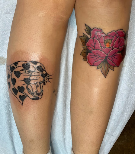 Explore cat tattoo ideas, creative tattoo ideas in Birmingham, available at atra capra tattoo collective