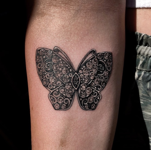 Explore hippie spiritual tattoo ideas, creative tattoo ideas in Bellefonte, available at Juniper Studio
