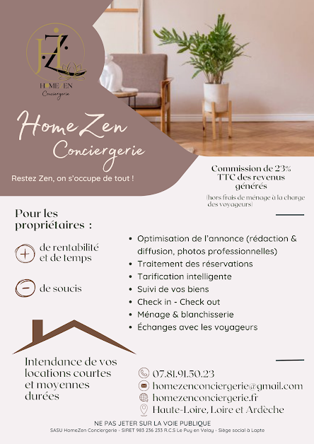 HomeZen Conciergerie à Lapte (Haute-Loire 43)