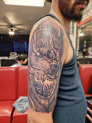 Explore black cover up tattoo ideas, creative tattoo ideas in Mesa, available at Ranger Tattoo & Piercing