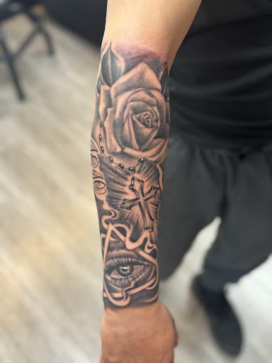 Explore tattoo half sleeve sketches ideas, creative tattoo ideas in Chatsworth, available at Old English Tattoo Studio