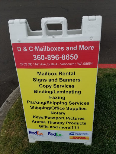 Mailing Service «D & C Mailboxes and More», reviews and photos, 2702 NE 114th Ave #4, Vancouver, WA 98684, USA